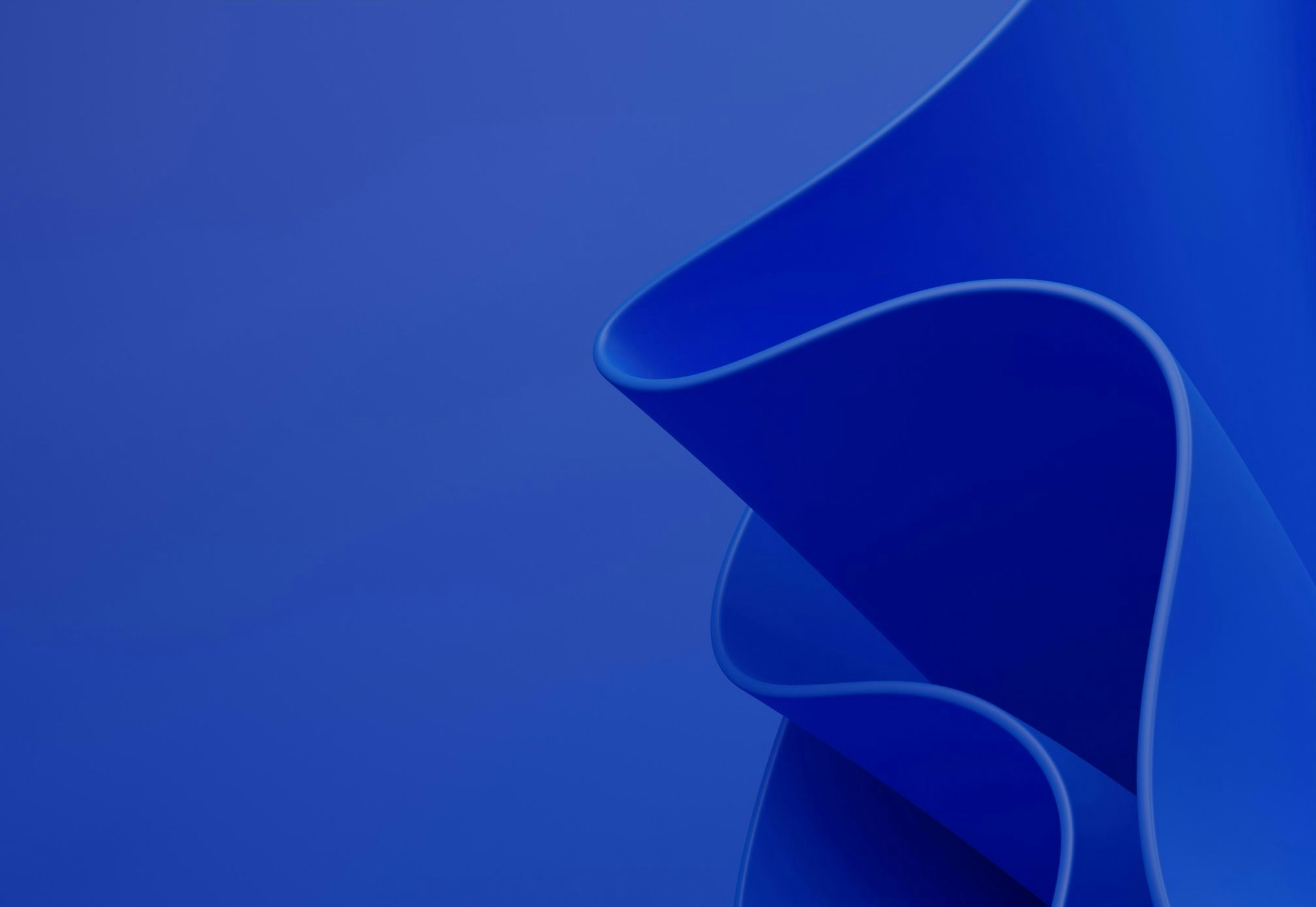 Abstract blue wavy design on a gradient blue background.