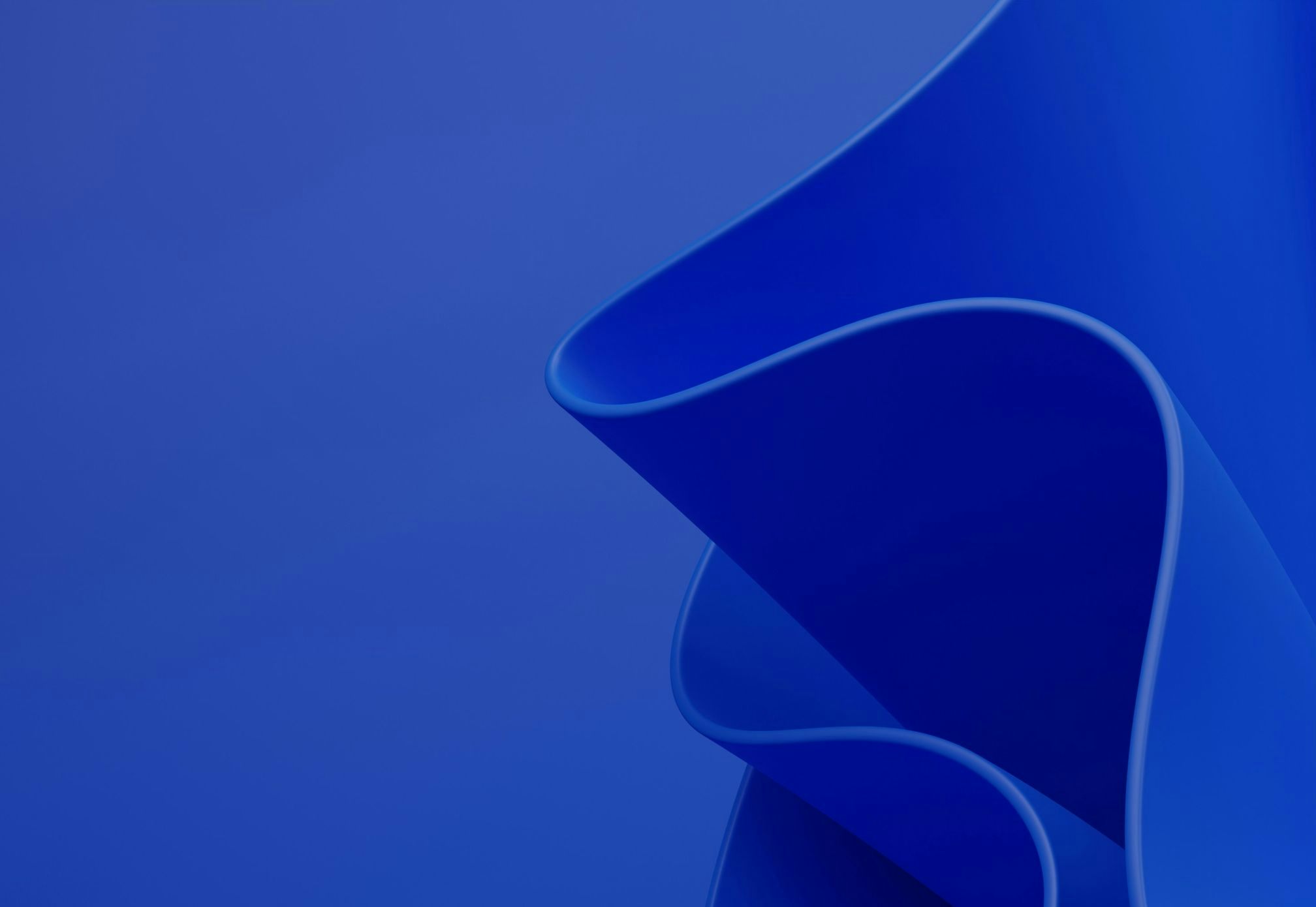 Abstract blue wavy design on a gradient blue background.